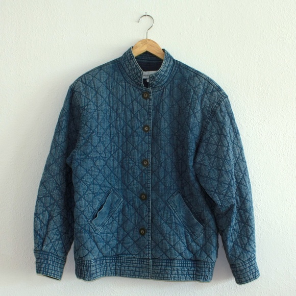 Vintage Jackets & Blazers - Vintage Quilted Denim Jacket